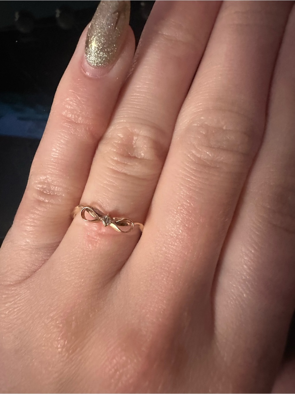 Laufey x catbird lovesick solid gold bow ring